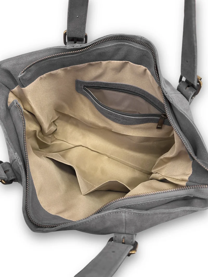 Sac cabas en daim TOKYO Gris pigeon