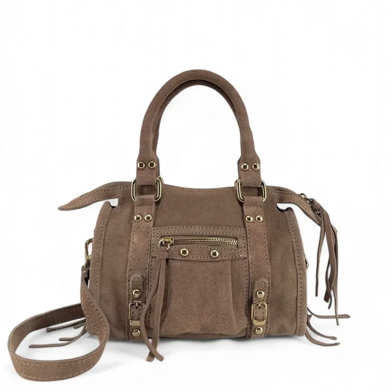 Mini-sac en daim STORM SUEDE NANO Taupe foncé