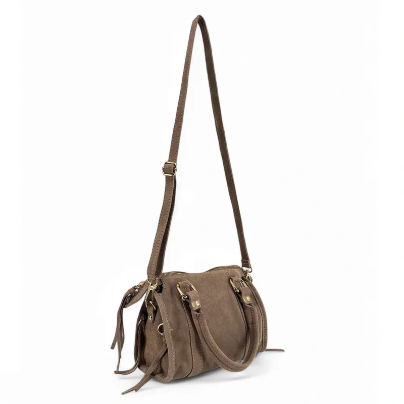 Mini-sac en daim STORM SUEDE NANO Taupe foncé