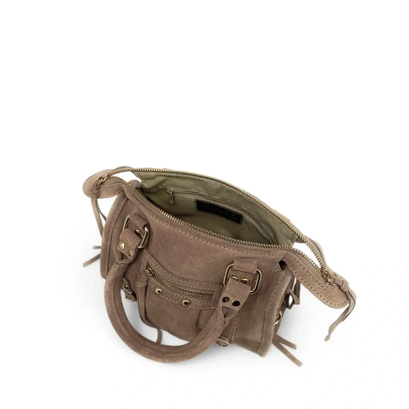 Mini-sac en daim STORM SUEDE NANO Taupe foncé