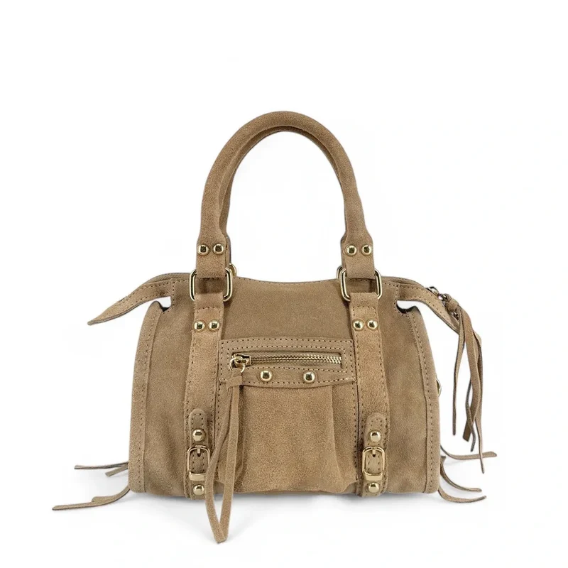Mini-sac en daim STORM SUEDE NANO Taupe clair