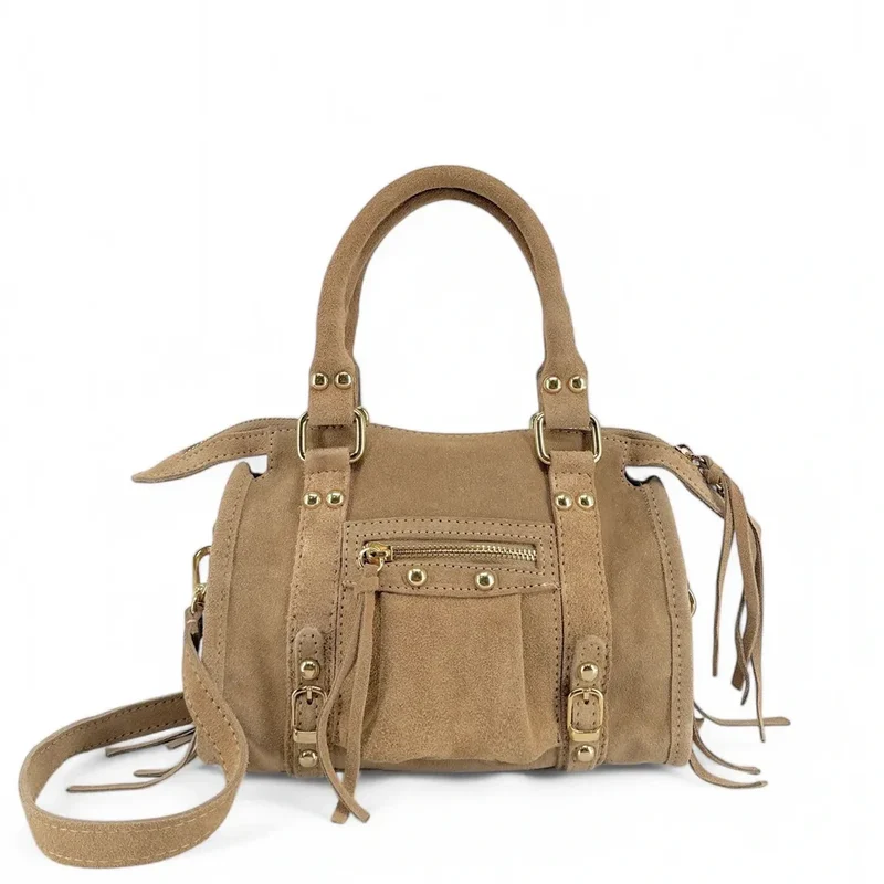Mini-sac en daim STORM SUEDE NANO Taupe clair