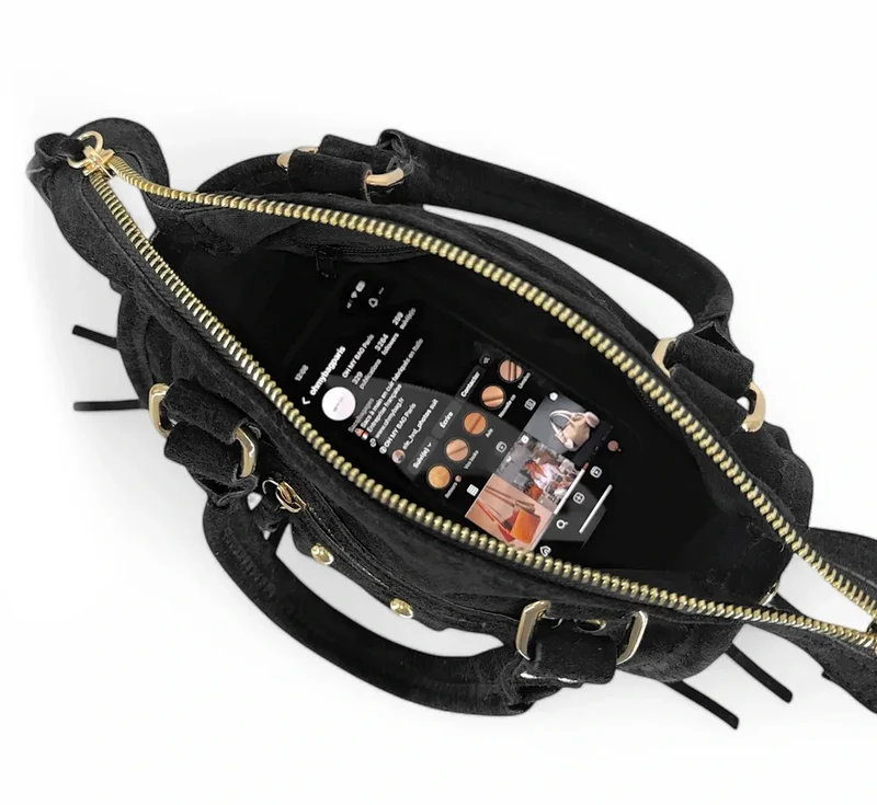Mini-sac en daim STORM SUEDE NANO Noir