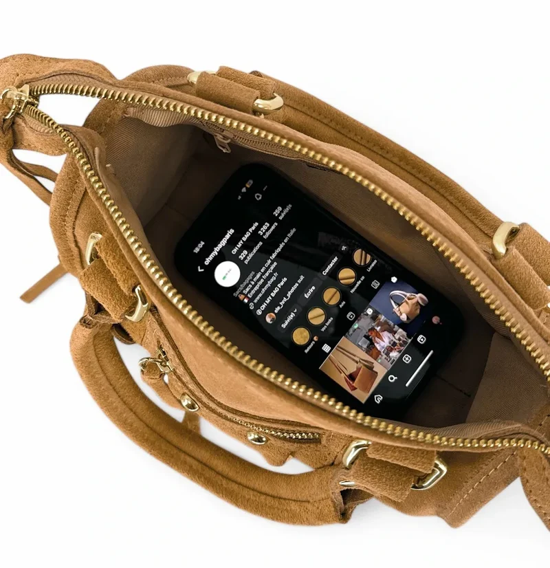Mini-sac en daim STORM SUEDE NANO Camel