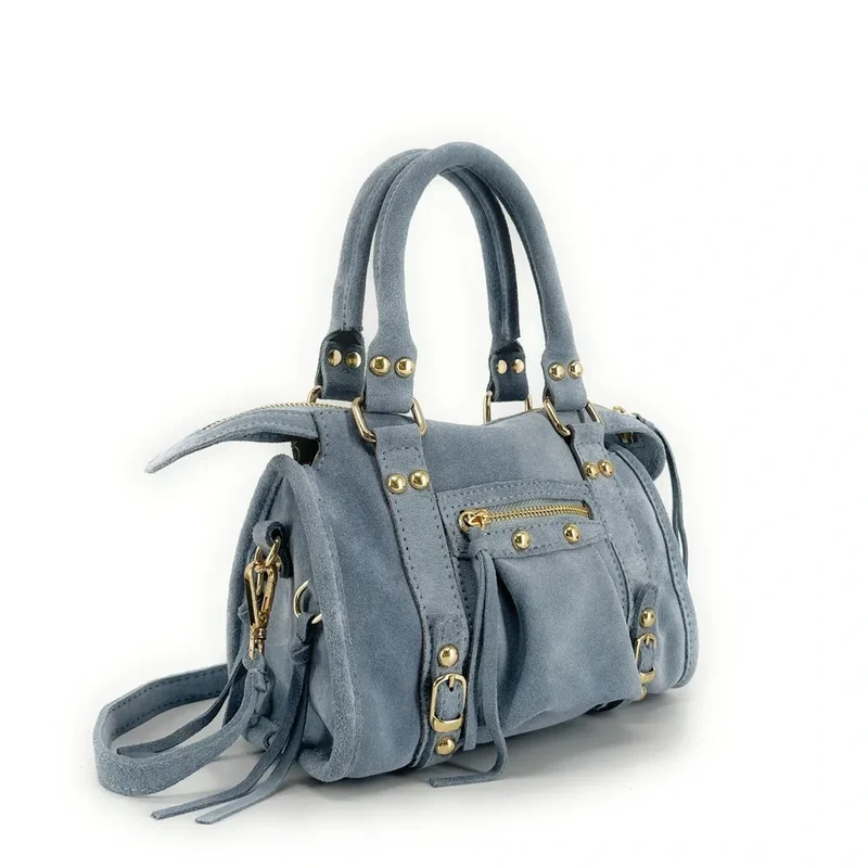 Mini-sac en daim STORM SUEDE NANO Bleu pastel