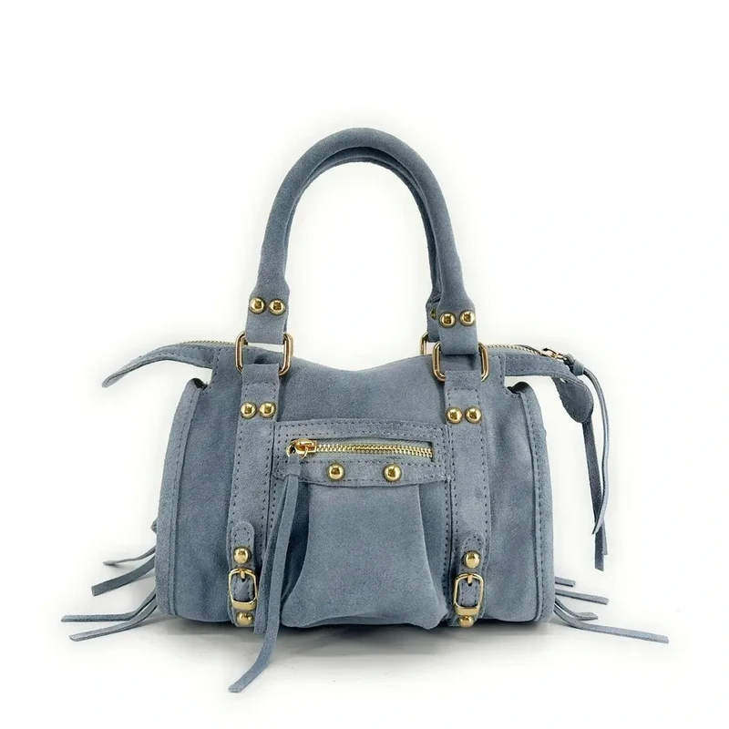 Mini-sac en daim STORM SUEDE NANO Bleu pastel