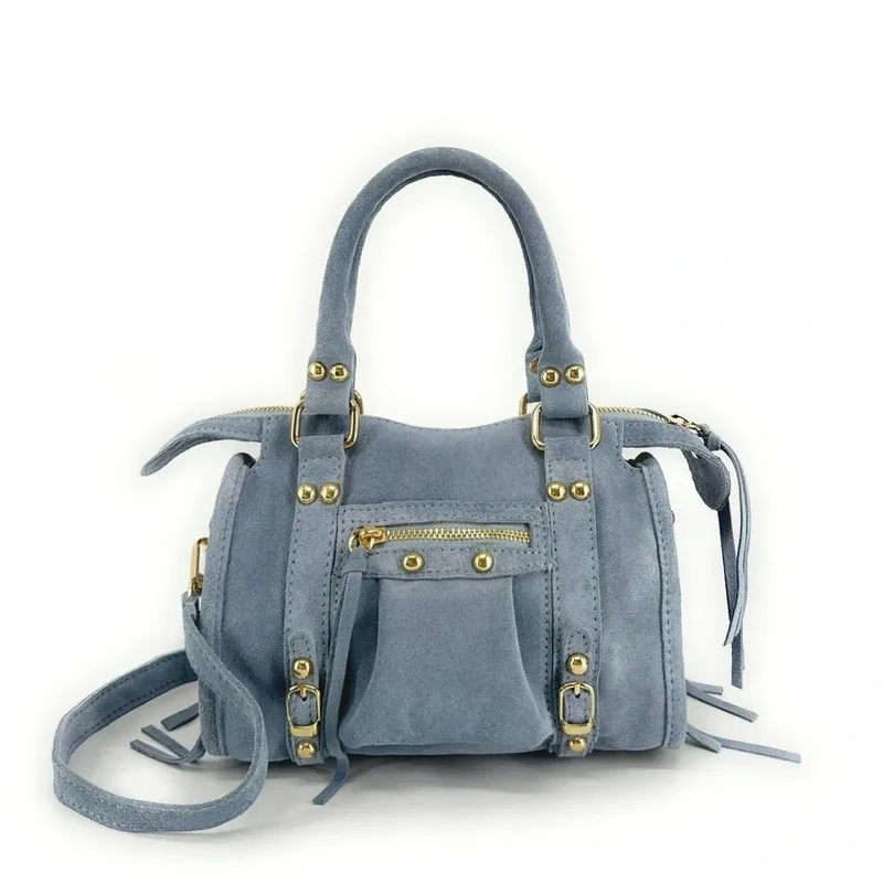 Mini-sac en daim STORM SUEDE NANO Bleu pastel