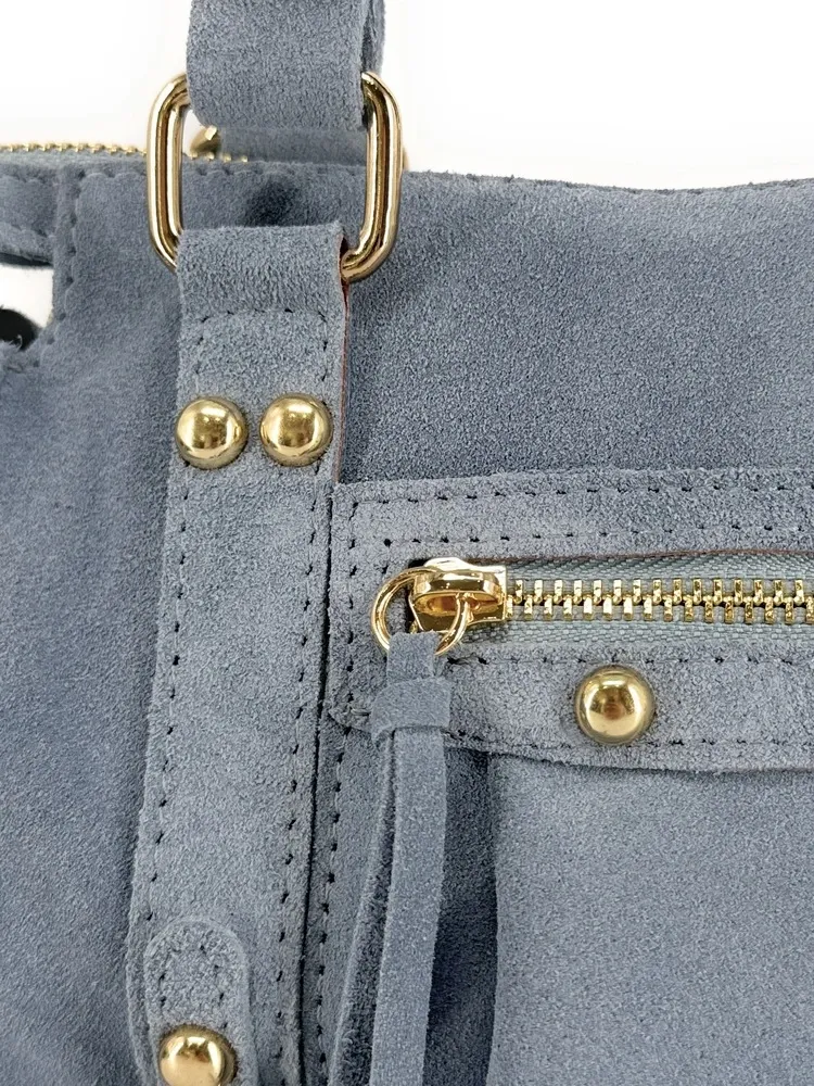 Mini-sac en daim STORM SUEDE NANO Bleu pastel