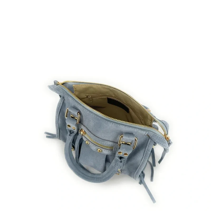 Mini-sac en daim STORM SUEDE NANO Bleu pastel