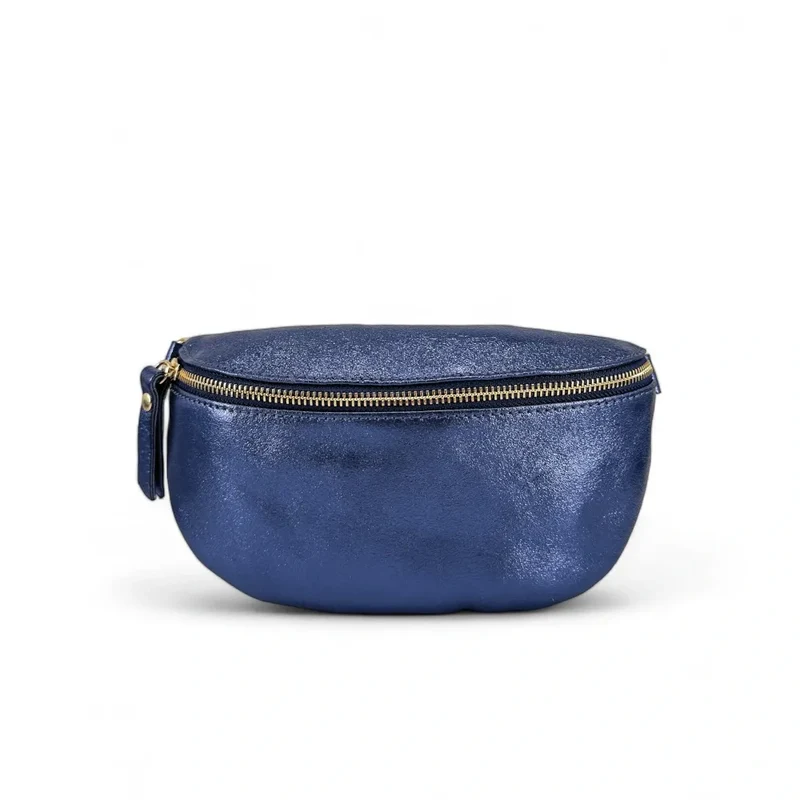 Sac banane en cuir irisé LOU-DO métal doré Nuit étoilée