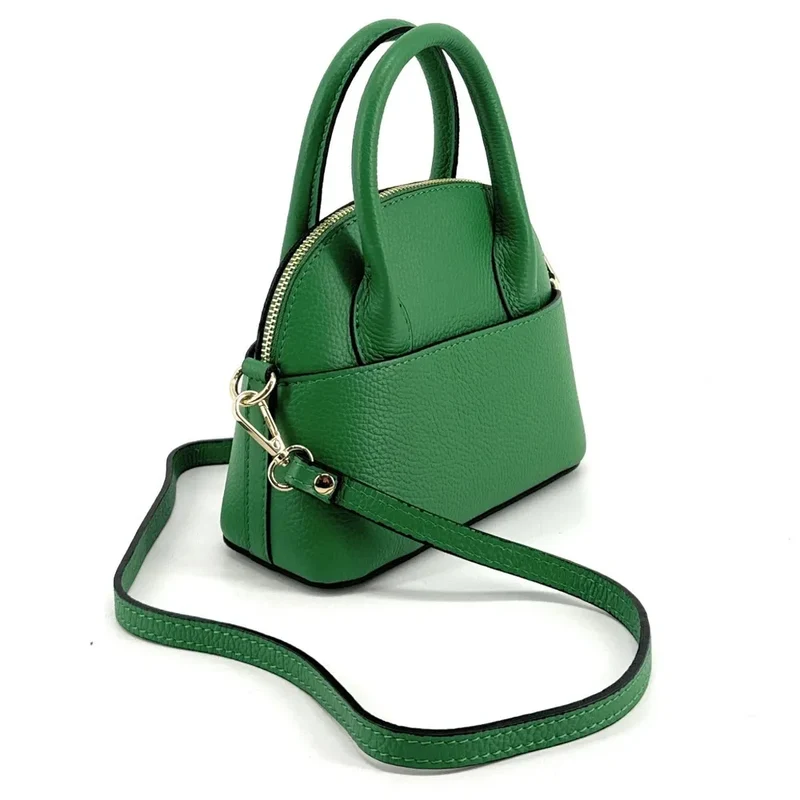 Mini-sac à main en cuir grainé MANOLITA Vert anglais