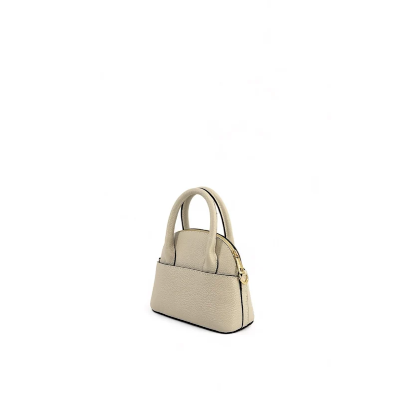 Mini-sac à main en cuir grainé MANOLITA Taupe clair