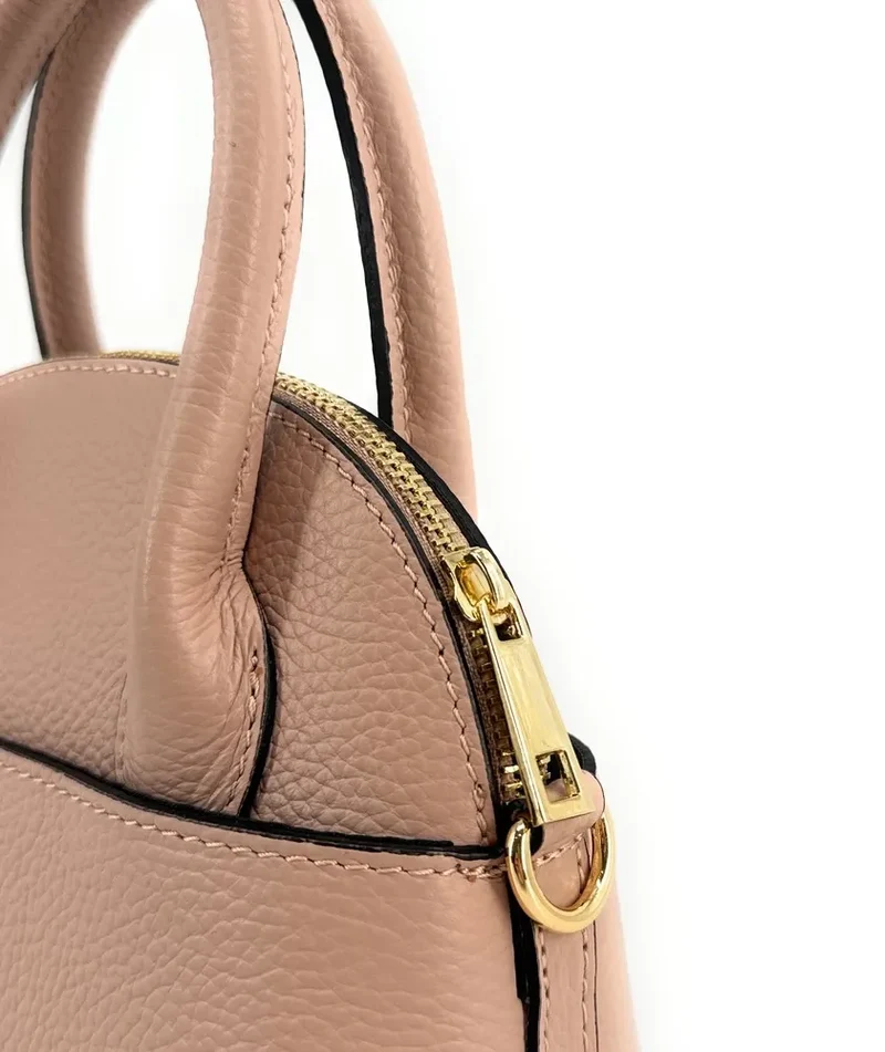 Mini-sac à main en cuir grainé MANOLITA Rose nude