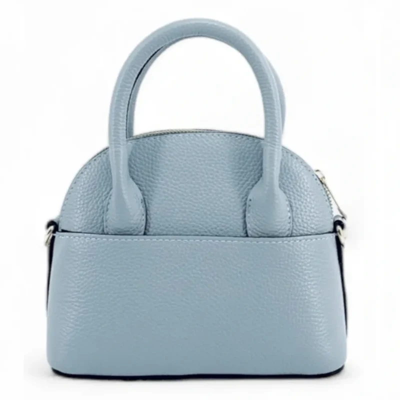 Mini-sac à main en cuir grainé MANOLITA Bleu pastel