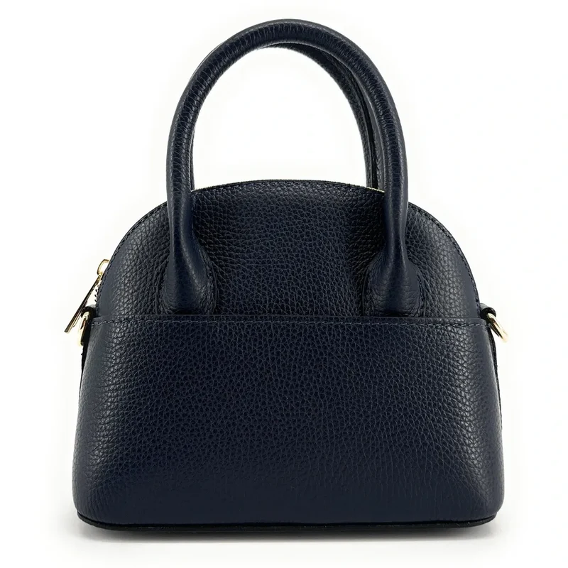 Mini-sac à main en cuir grainé MANOLITA Bleu marine