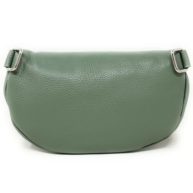 Sac banane en cuir grainé LOU-ANN Vert pastel