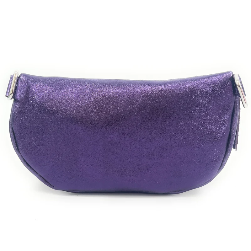 Sac banane en cuir irisé LOU-ANN Améthyste