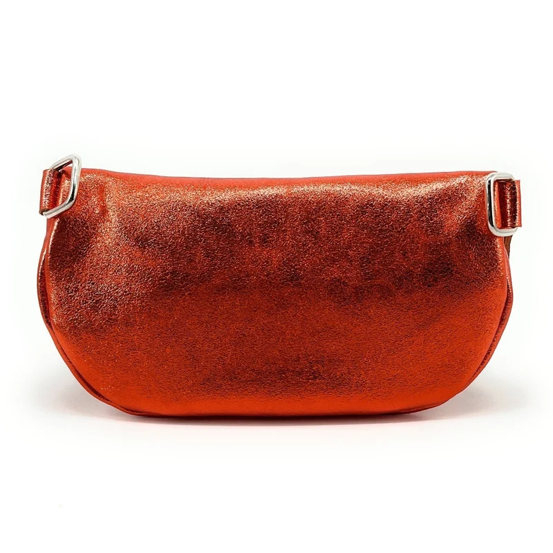 Sac banane en cuir irisé LOU-ANN Orange irisé