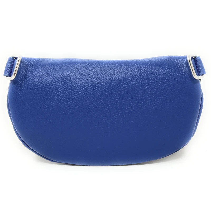 Sac banane en cuir grainé LOU-ANN Bleu roi