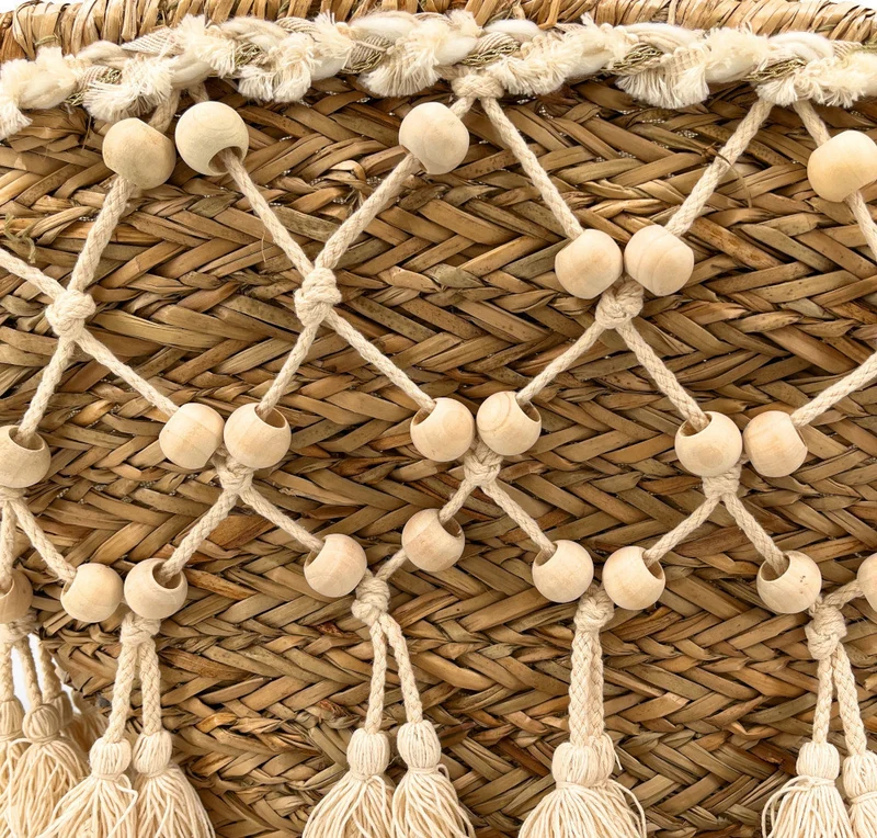Panier cabas en paille PERLE DE SABLE Beige crème