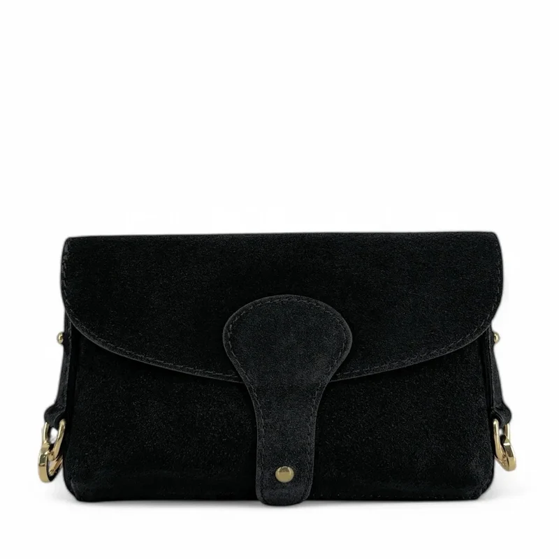 Mini-sac french stick en daim TOSCA SUEDE Noir