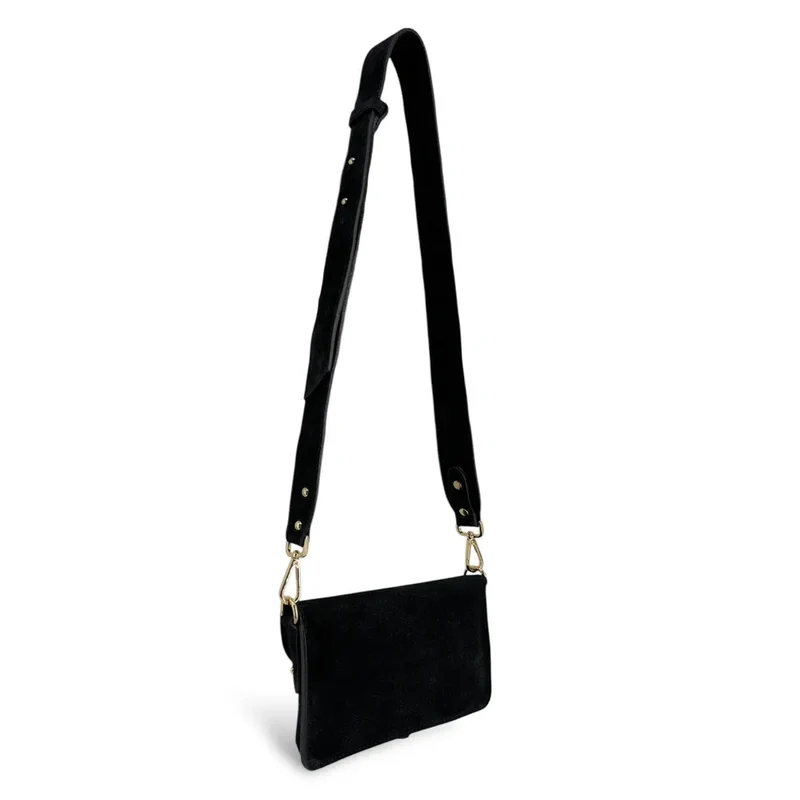 Mini-sac french stick en daim TOSCA SUEDE Noir