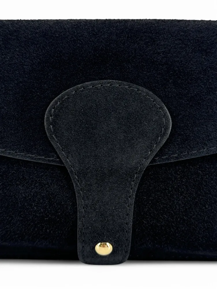 Mini-sac french stick en daim TOSCA SUEDE Noir
