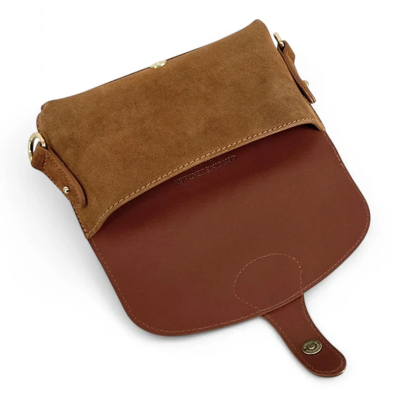 Mini-sac french stick en daim TOSCA SUEDE Cannelle