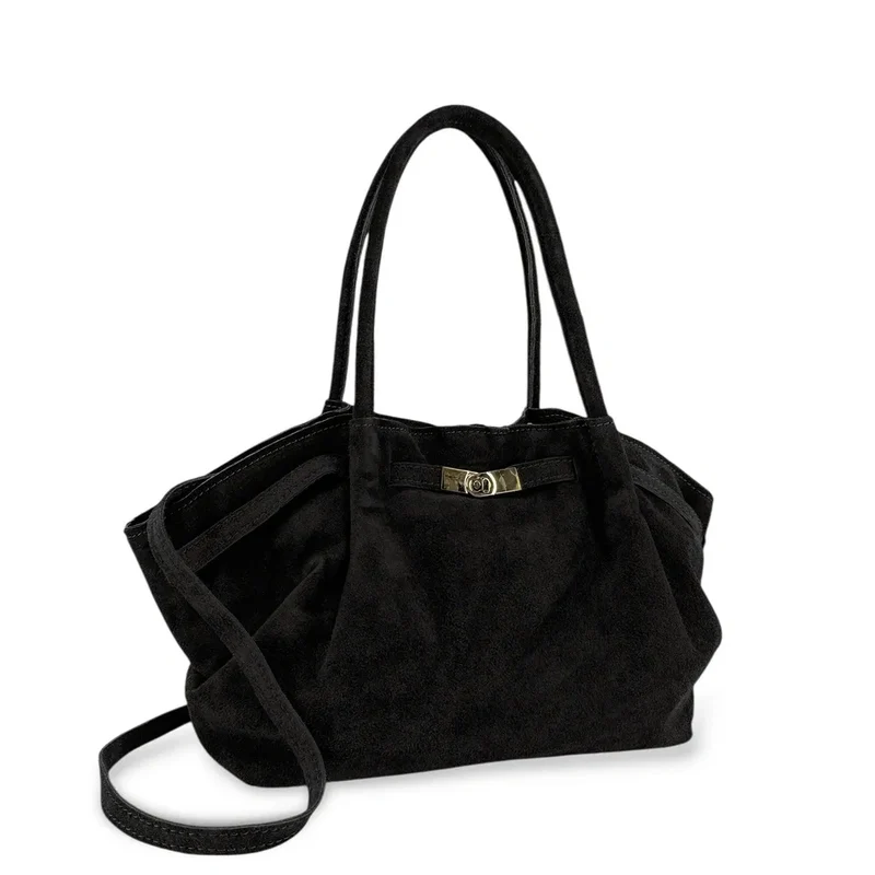 Sac cabas loose en daim ALANA Noir