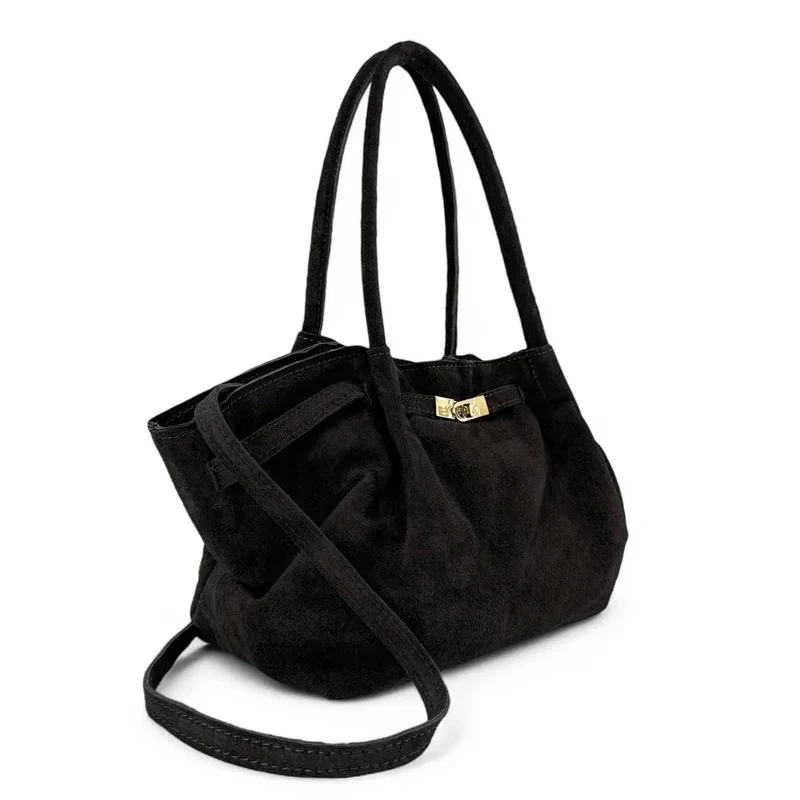 Sac cabas loose en daim ALANA Noir