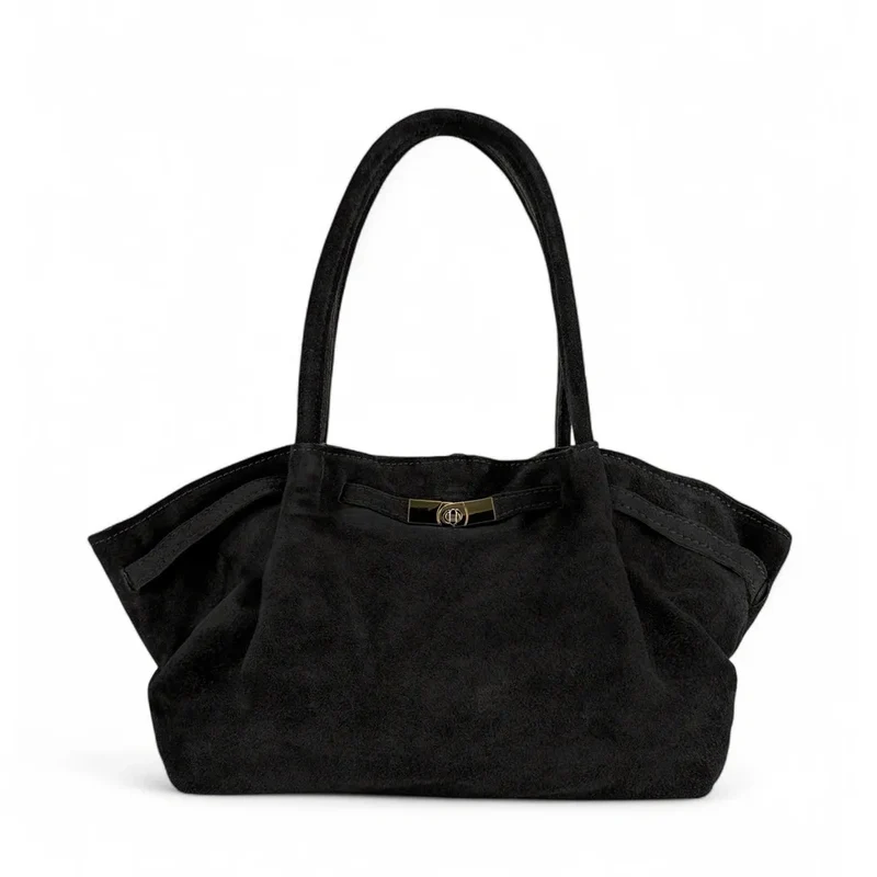 Sac cabas loose en daim ALANA Noir
