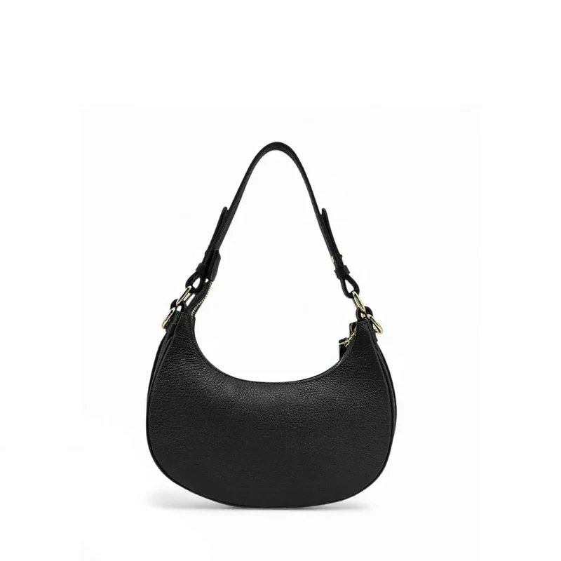 Sac à main demi-lune en daim MUNE Noir