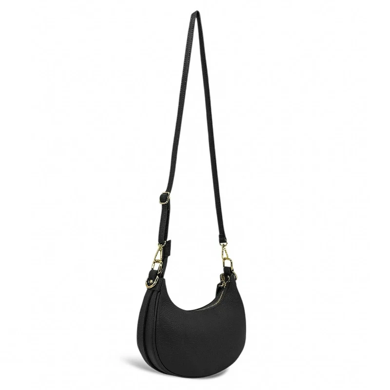 Sac à main demi-lune en daim MUNE Noir