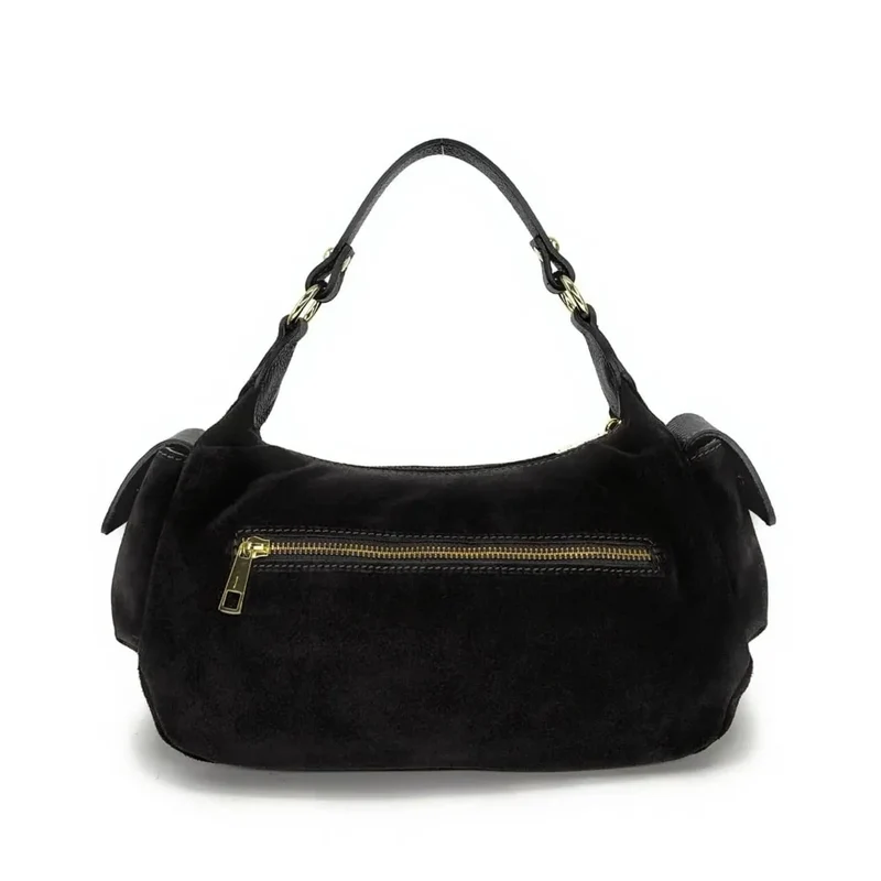 Sac multipoche en daim NELLIE Noir