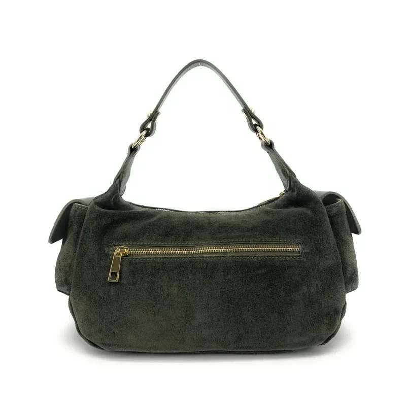 Sac multipoche en daim NELLIE Kaki