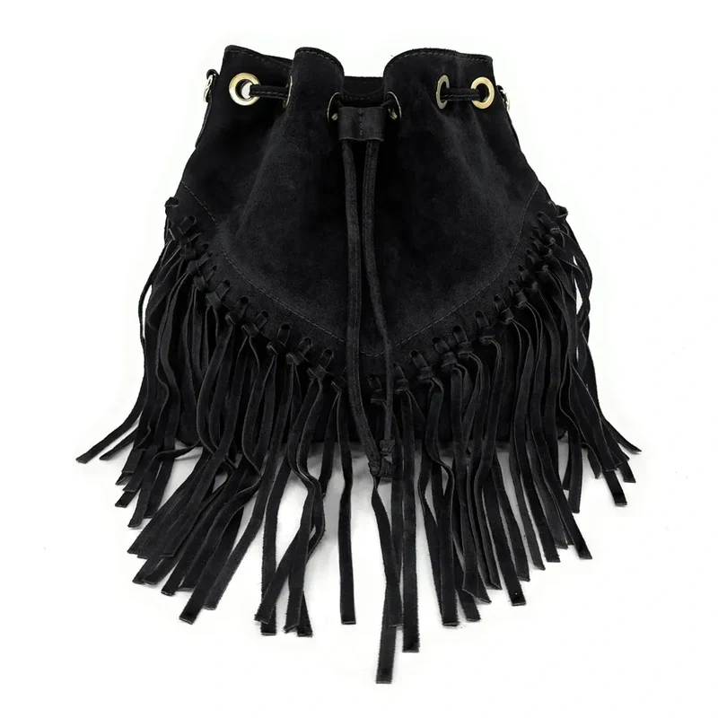 Sac bourse en daim APONI Noir