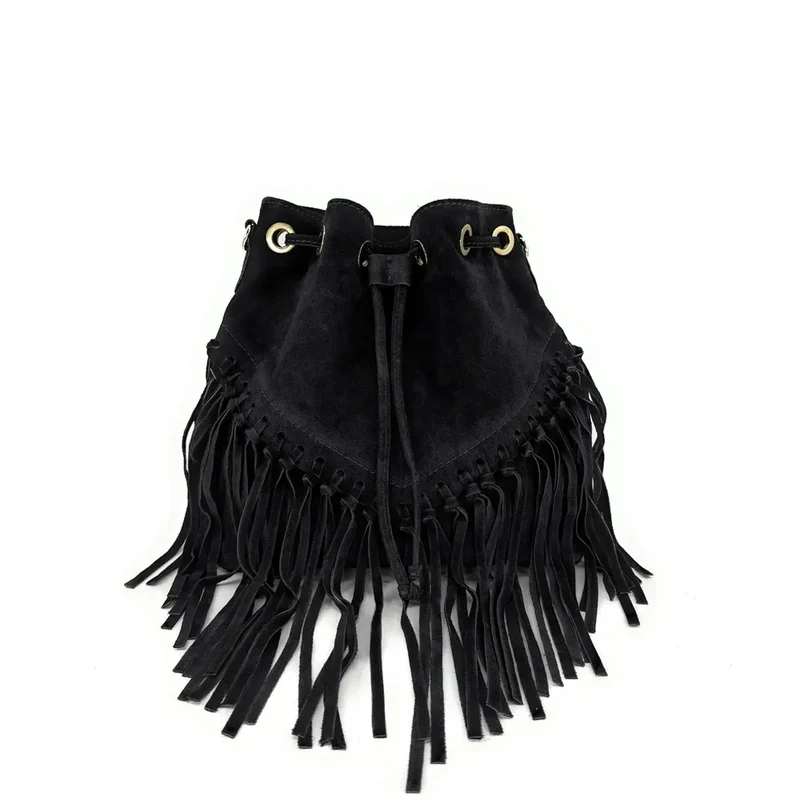 Sac bourse en daim APONI Noir