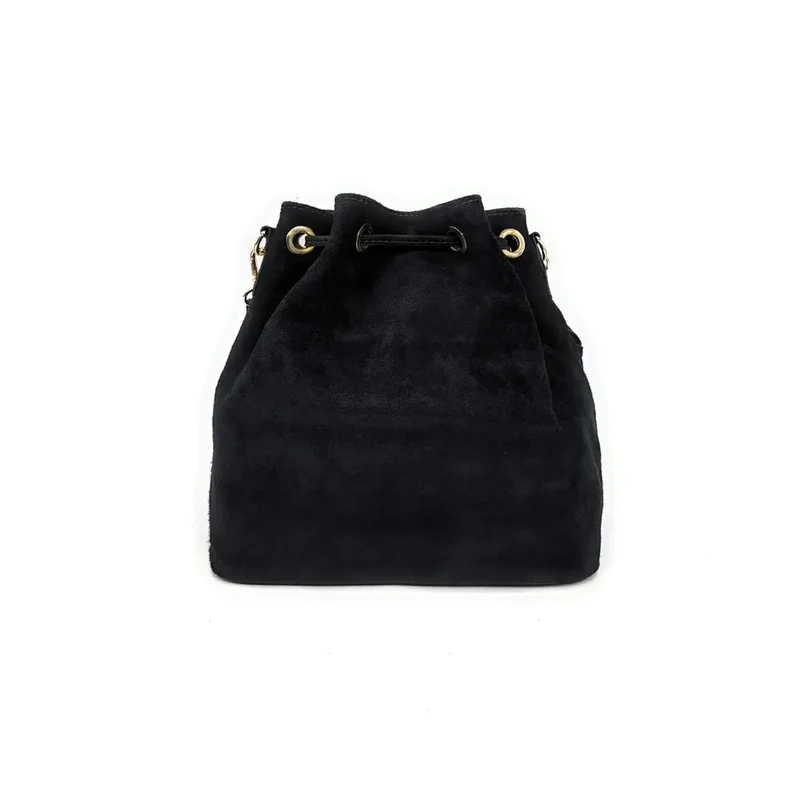 Sac bourse en daim APONI Noir