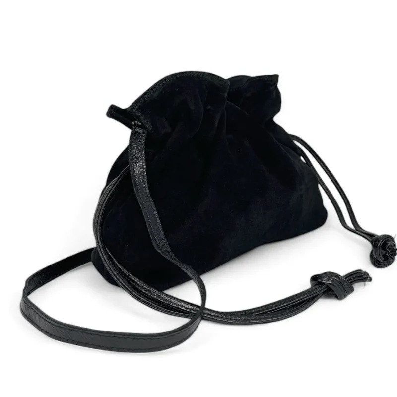 Sac bourse en daim CHENOA Noir