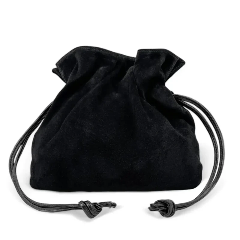 Sac bourse en daim CHENOA Noir