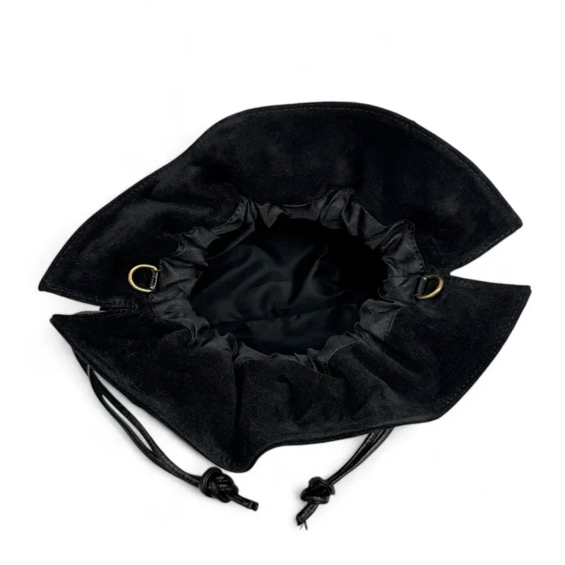 Sac bourse en daim CHENOA Noir