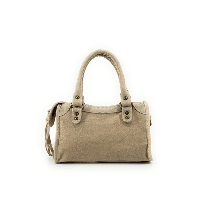 Mini-sac en daim TAO Beige crème