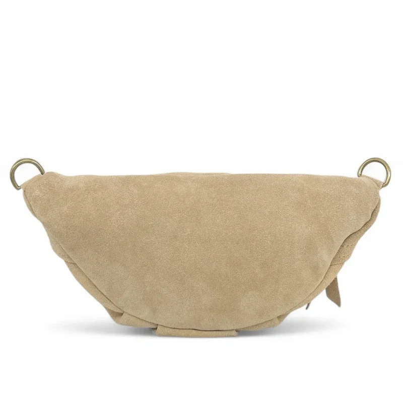 Sac banane en daim LOUKA Taupe