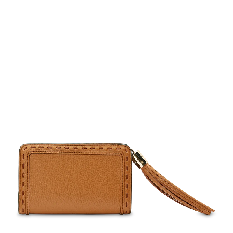 Compact rectangular zipped wallet