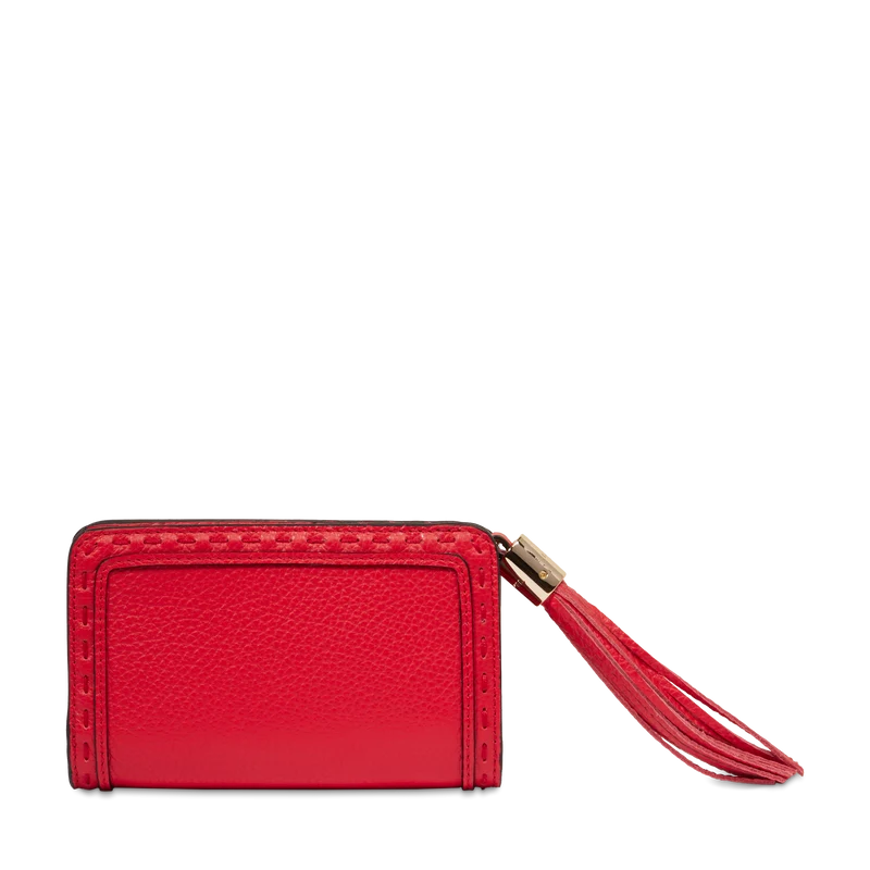 Rectangular zip compact wallet