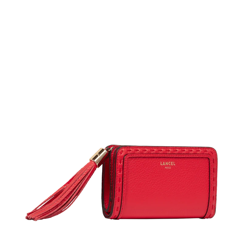 Rectangular zip compact wallet