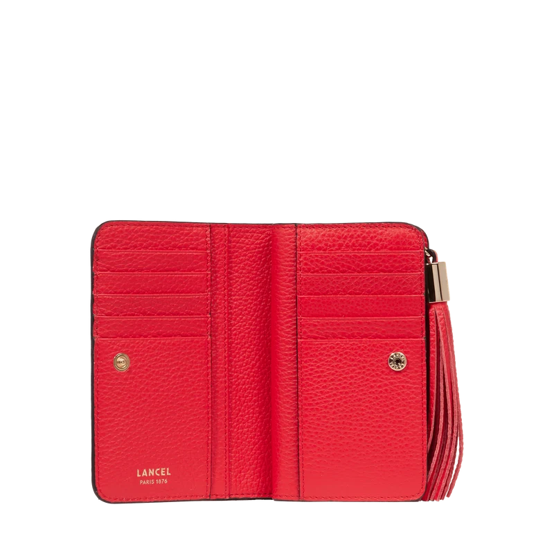 Rectangular zip compact wallet