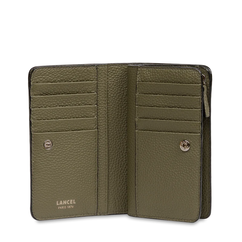 Rectangular zip compact wallet