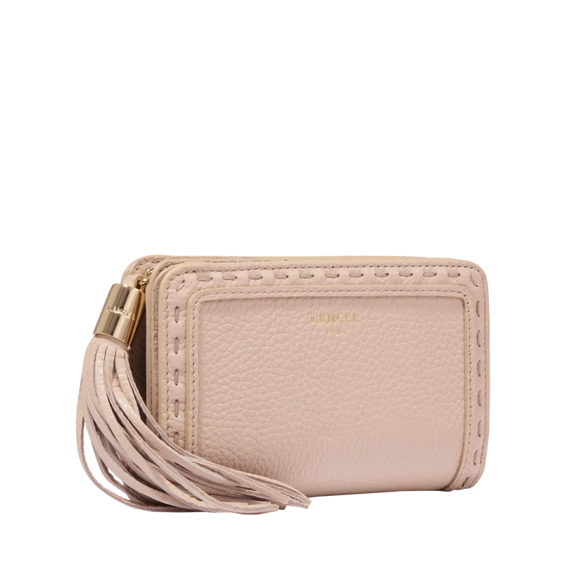Rectangular zip compact wallet