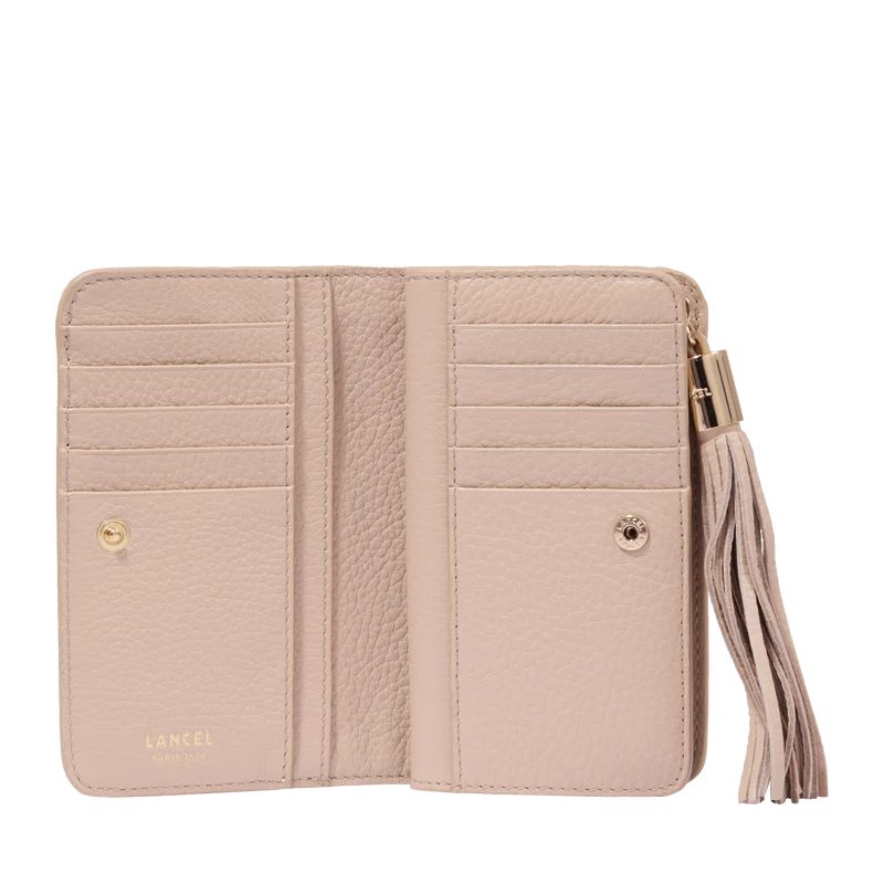 Rectangular zip compact wallet
